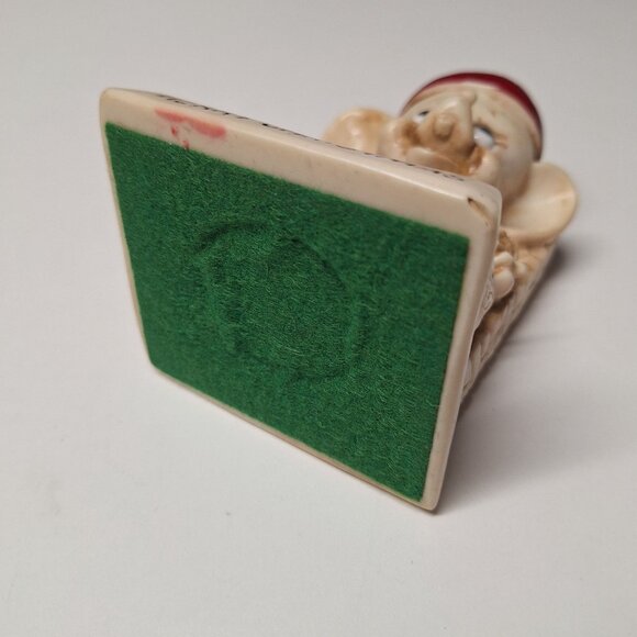 Russ Berrie & Co 1969 Merry Christmas Mouse Figurine Santa Hat Vintage - Picture 6 of 6